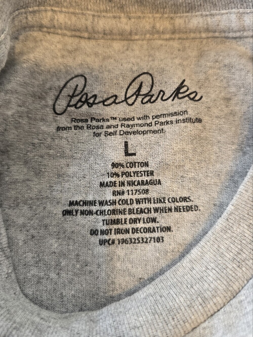 Rosa Parks Gray Short Sleeve Graphic T-shirt L - Picture 4 of 4